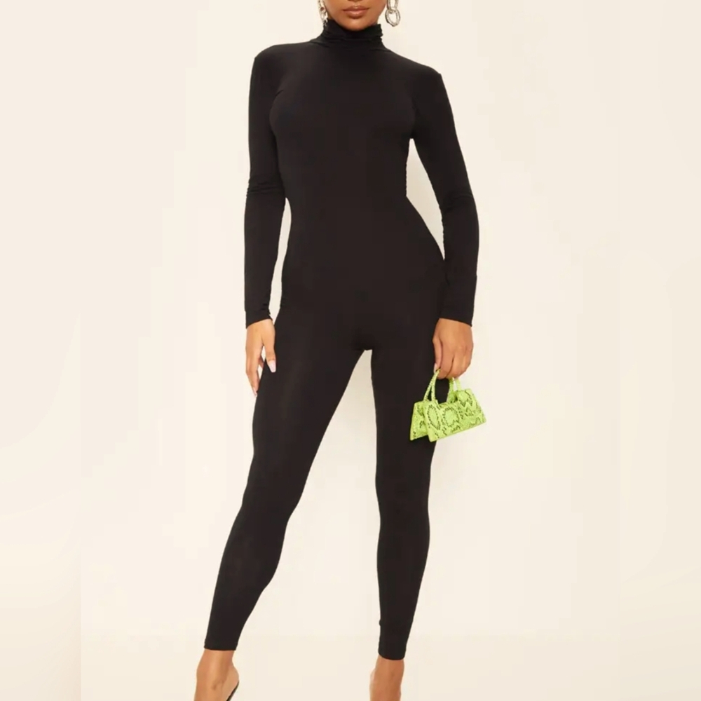 NWT Black Long Sleeve Catsuit - Picture 1 of 2